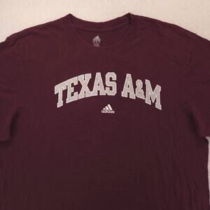 Adidas Texas A&M University College Crew Neck T Shirt Mens Size XL Maroon